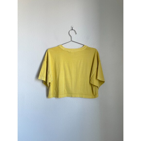 Tna Women's Laid Back Crop T-Shirt in Yellow Size LARGE - Picture 4 of 6